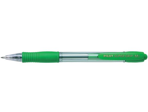 Esferografica pilot super grip verde -retratil -com grip-tinta base de oleo , Pilot , 23165 , 4902505160936
